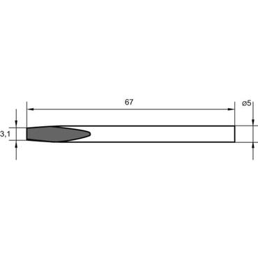 Spare solder tip chisel shaped 3.1mm